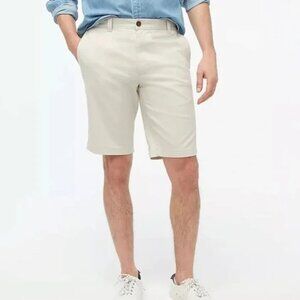 J.Crew Rivington Flat Front Cream Cotton Shorts